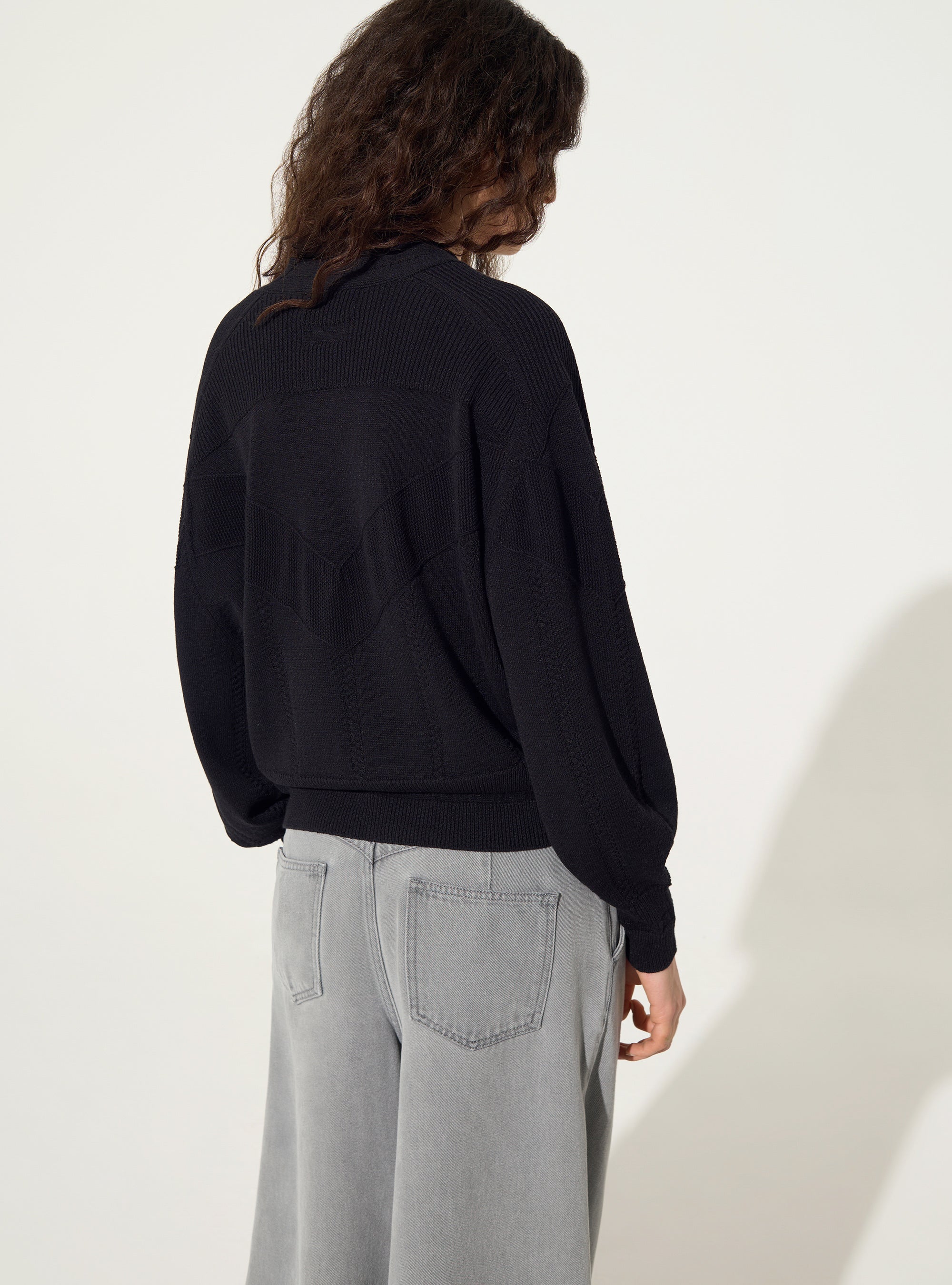 Cardigan en coton noir