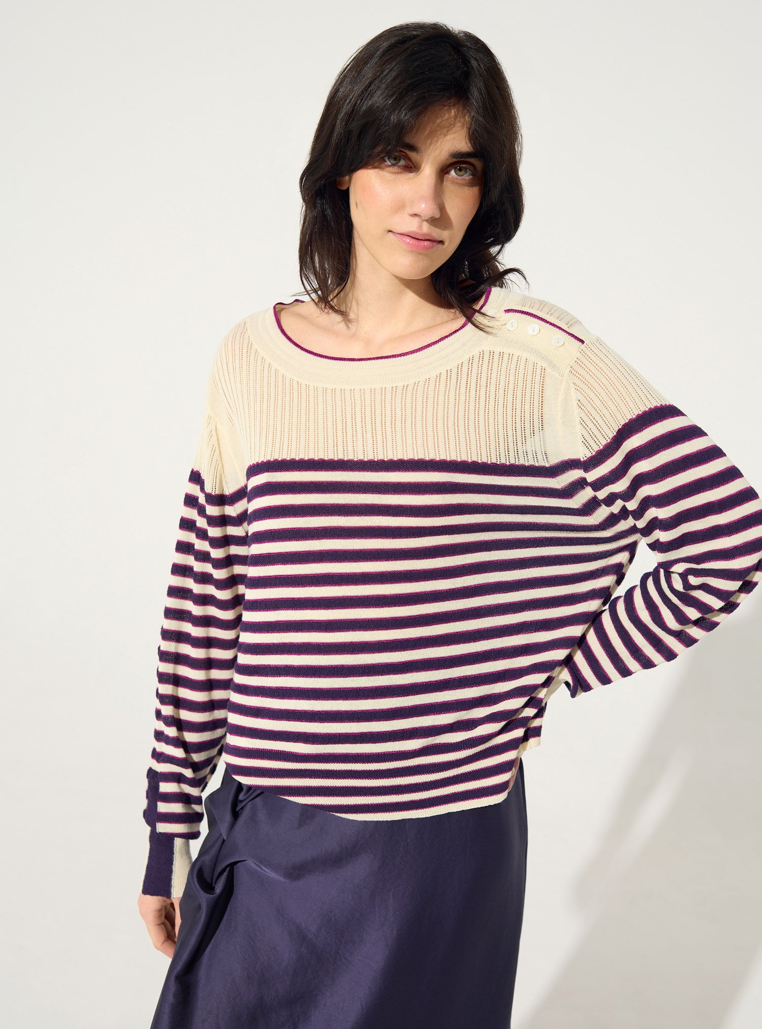 Pull marinière rayée en coton