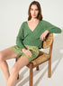 Green cotton cardigan