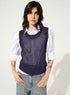 Débardeur en maille violet