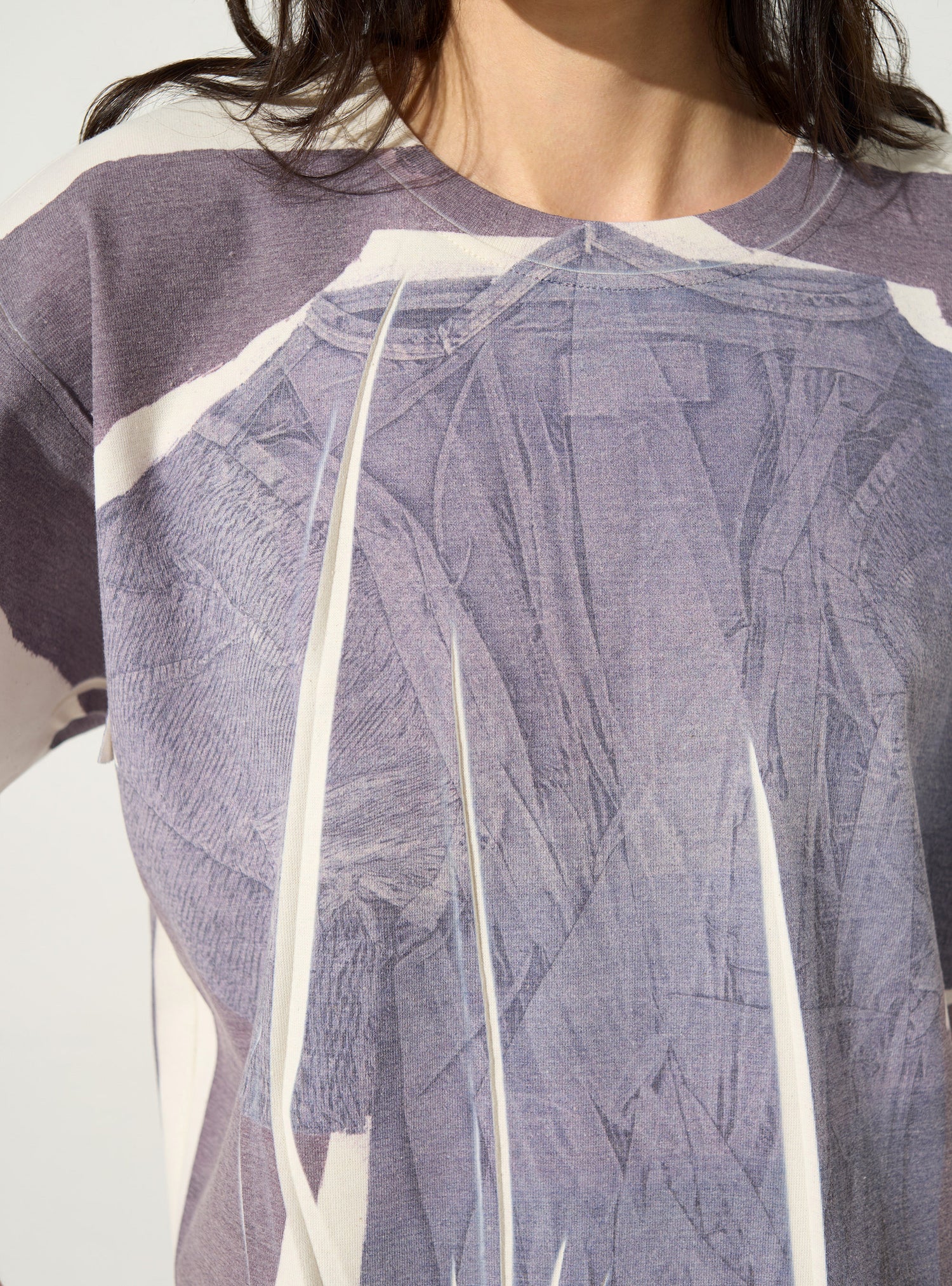 Blue sublimated fitted T-shirt