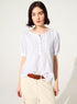 Blouse ample en coton blanc