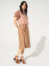 Jupe en satin rose