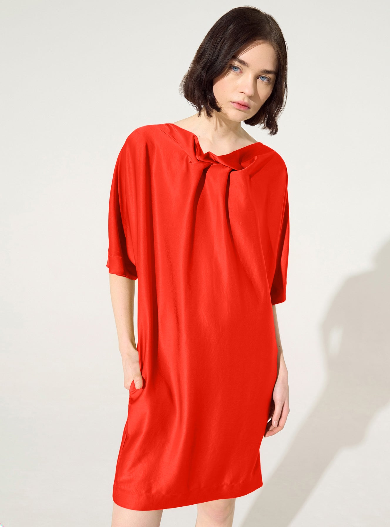 Robe ample rouge Cotélac 