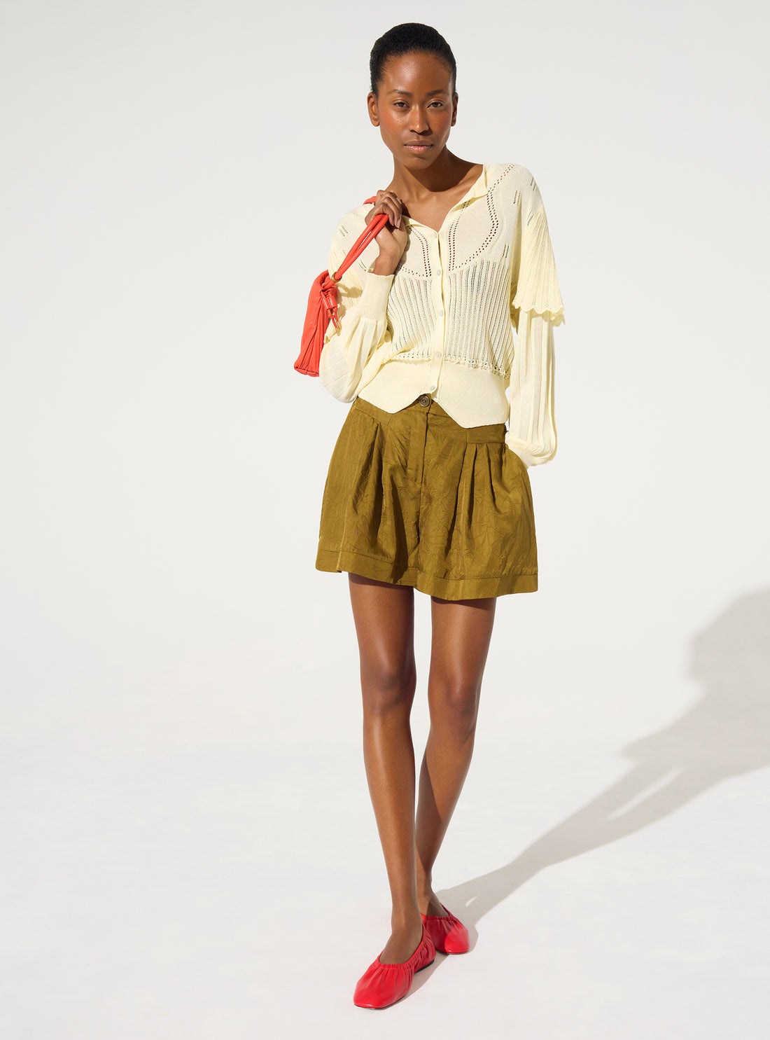 Short en cupro bronze