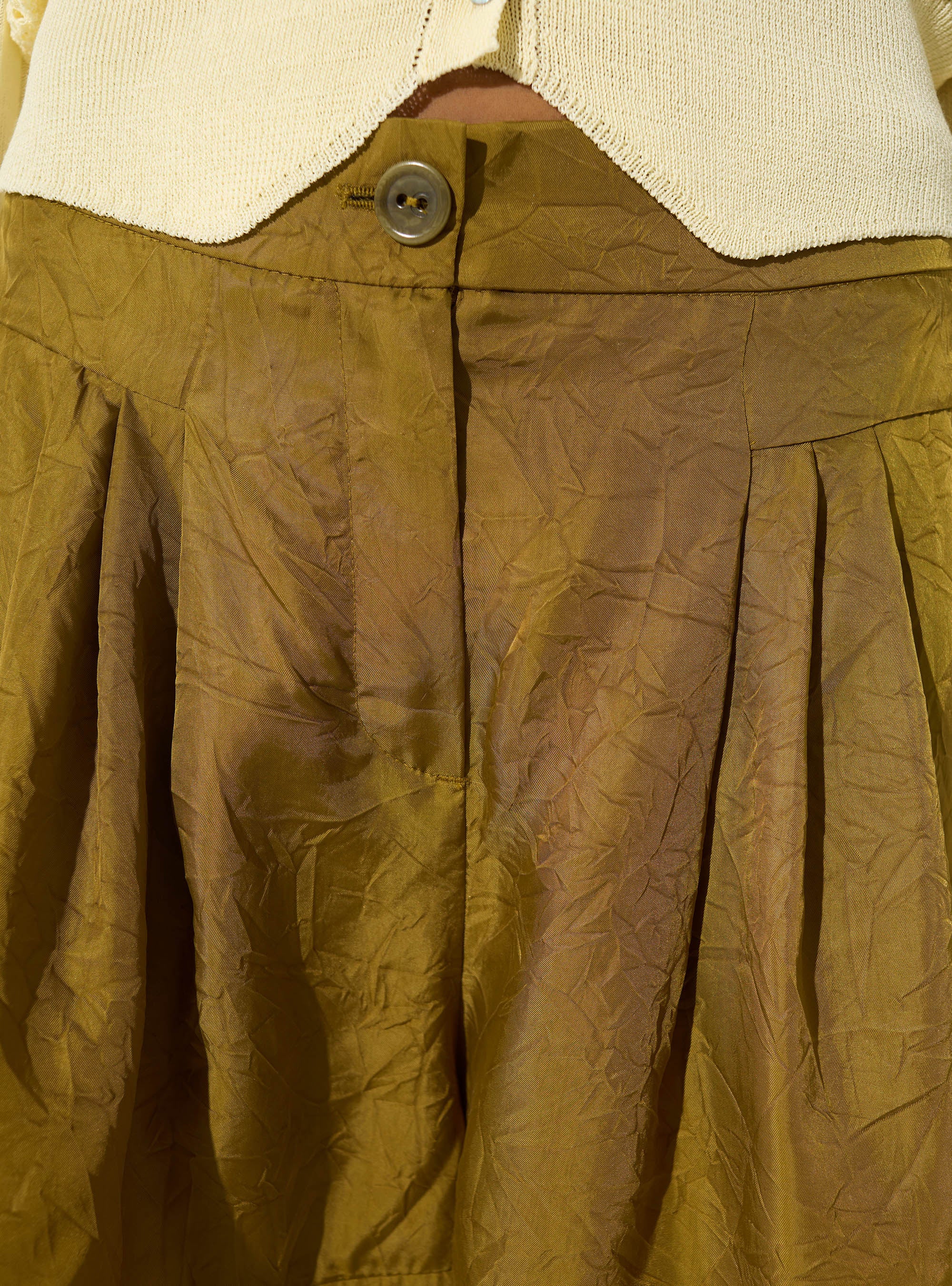 Short en cupro bronze