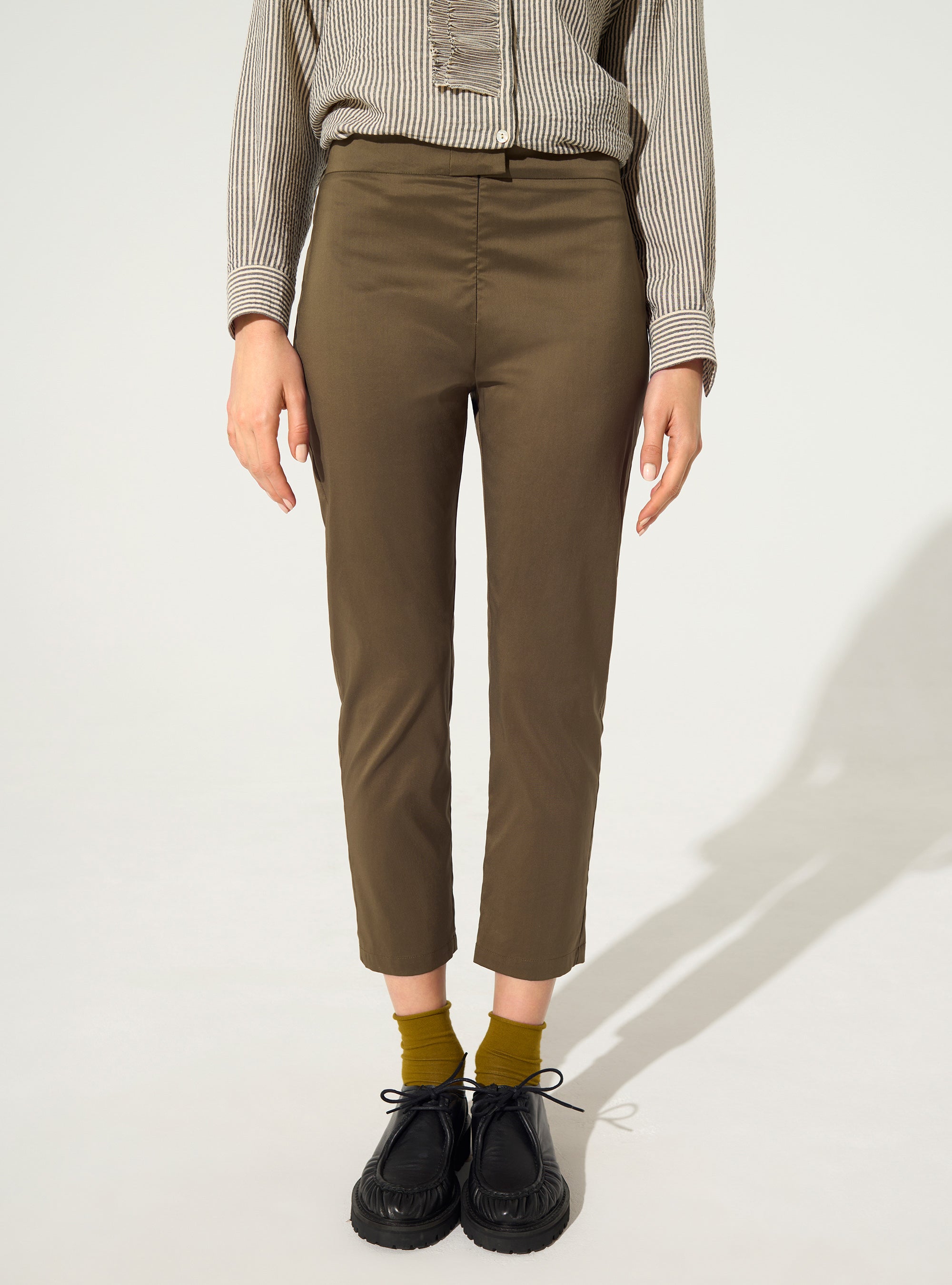 Pantalon en coton marron