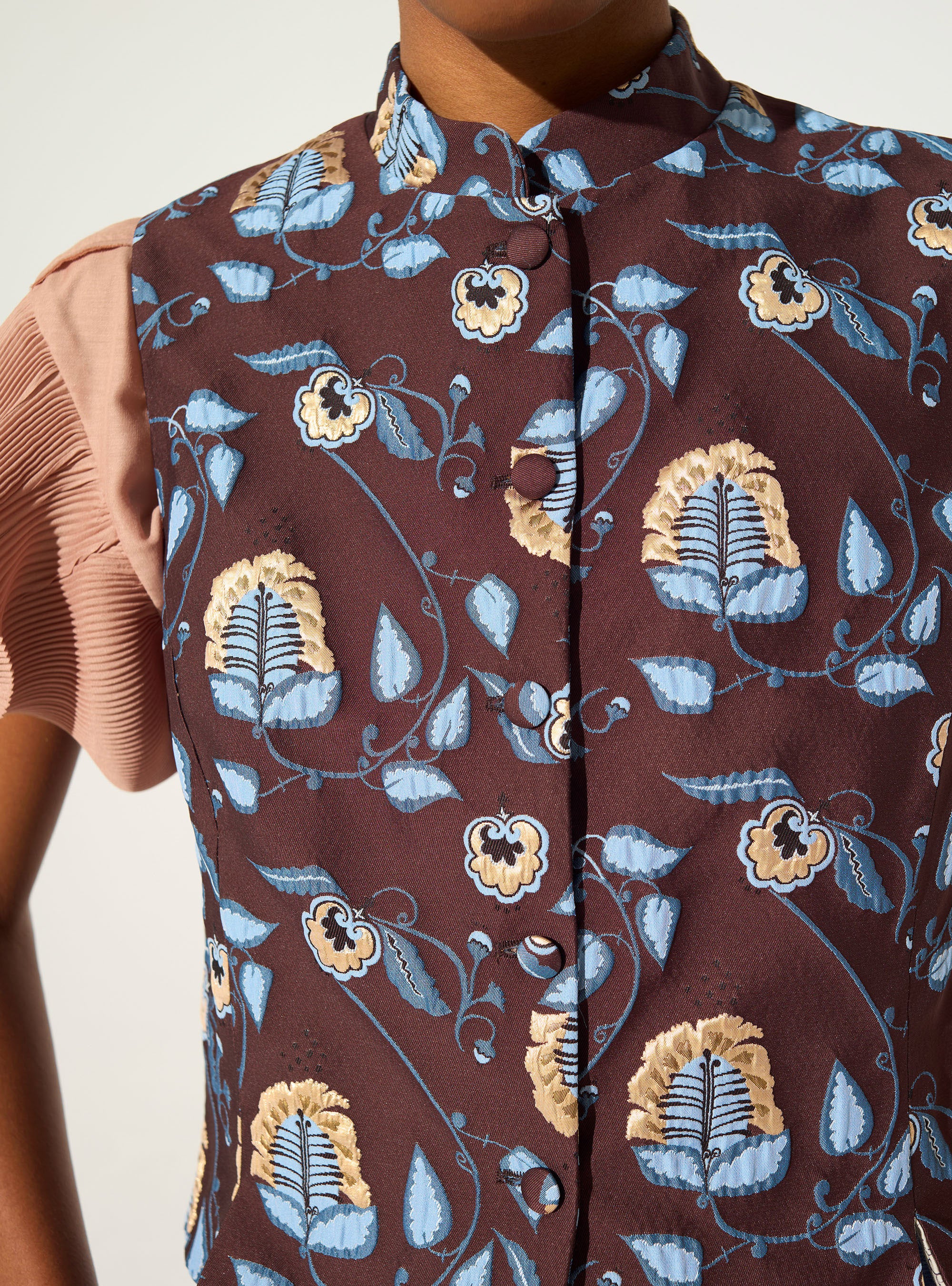 Gilet en jacquard violet