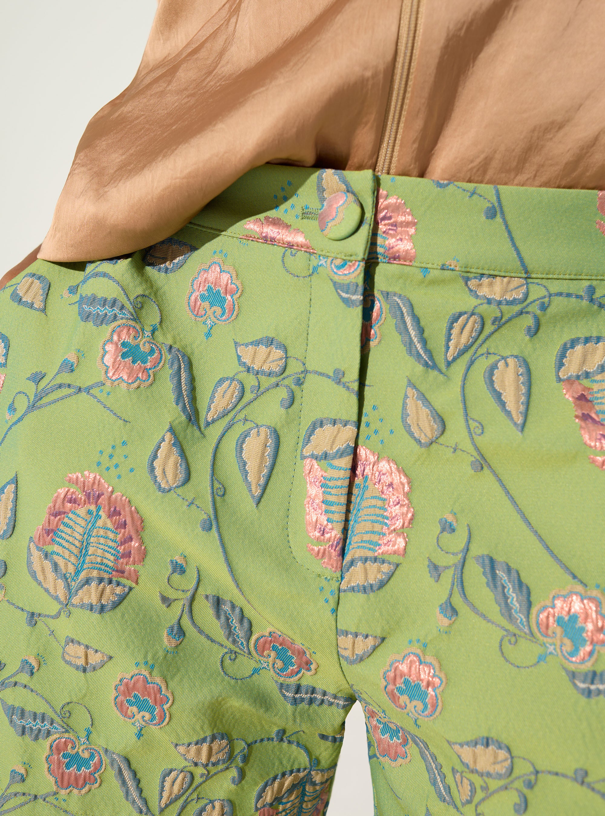 Short en jacquard vert