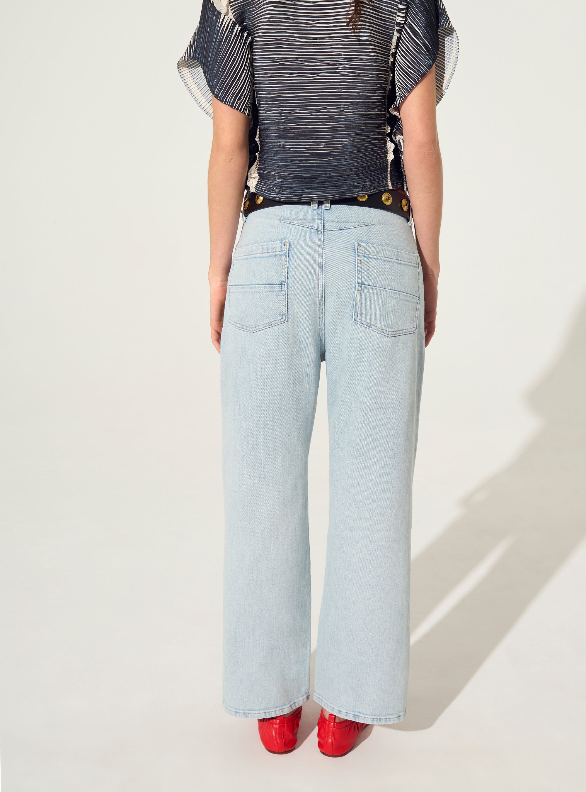 Blue cotton stretch jeans