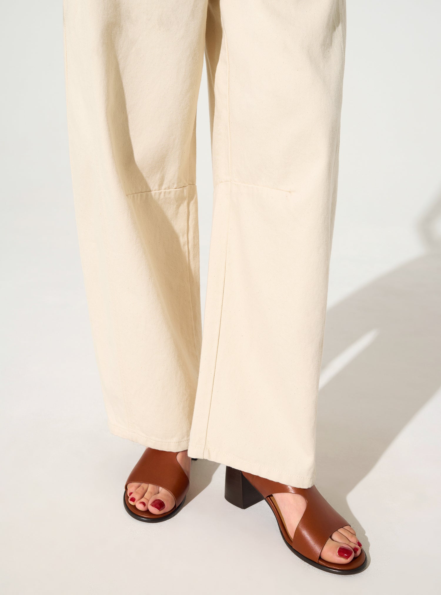 Jean en coton biologique blanc