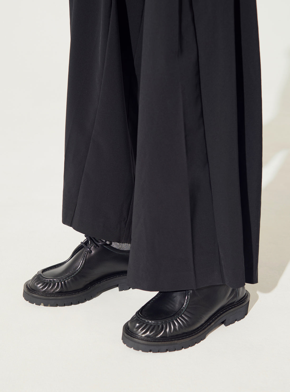 Derbies en cuir noir