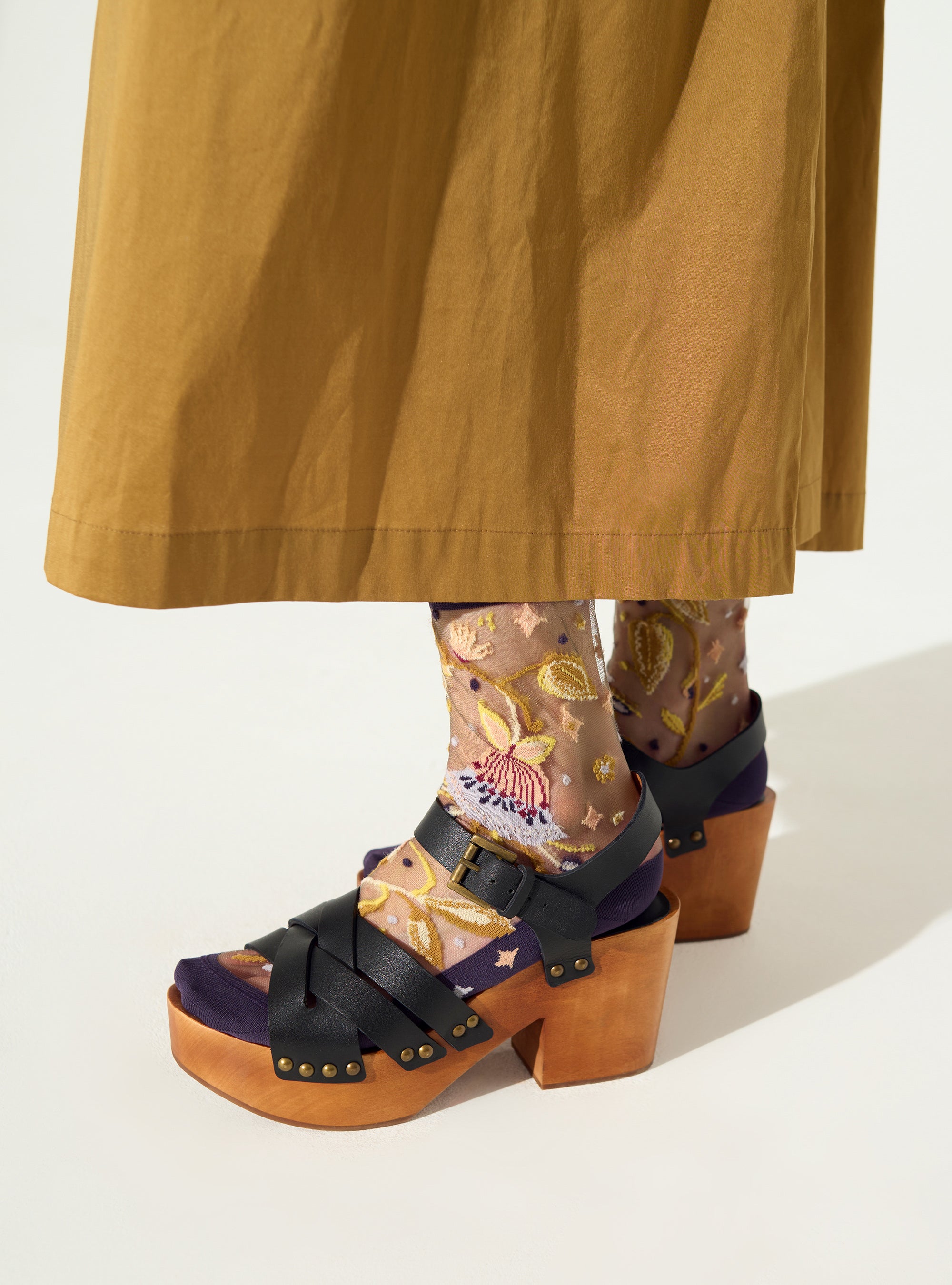 Sandales en cuir noir