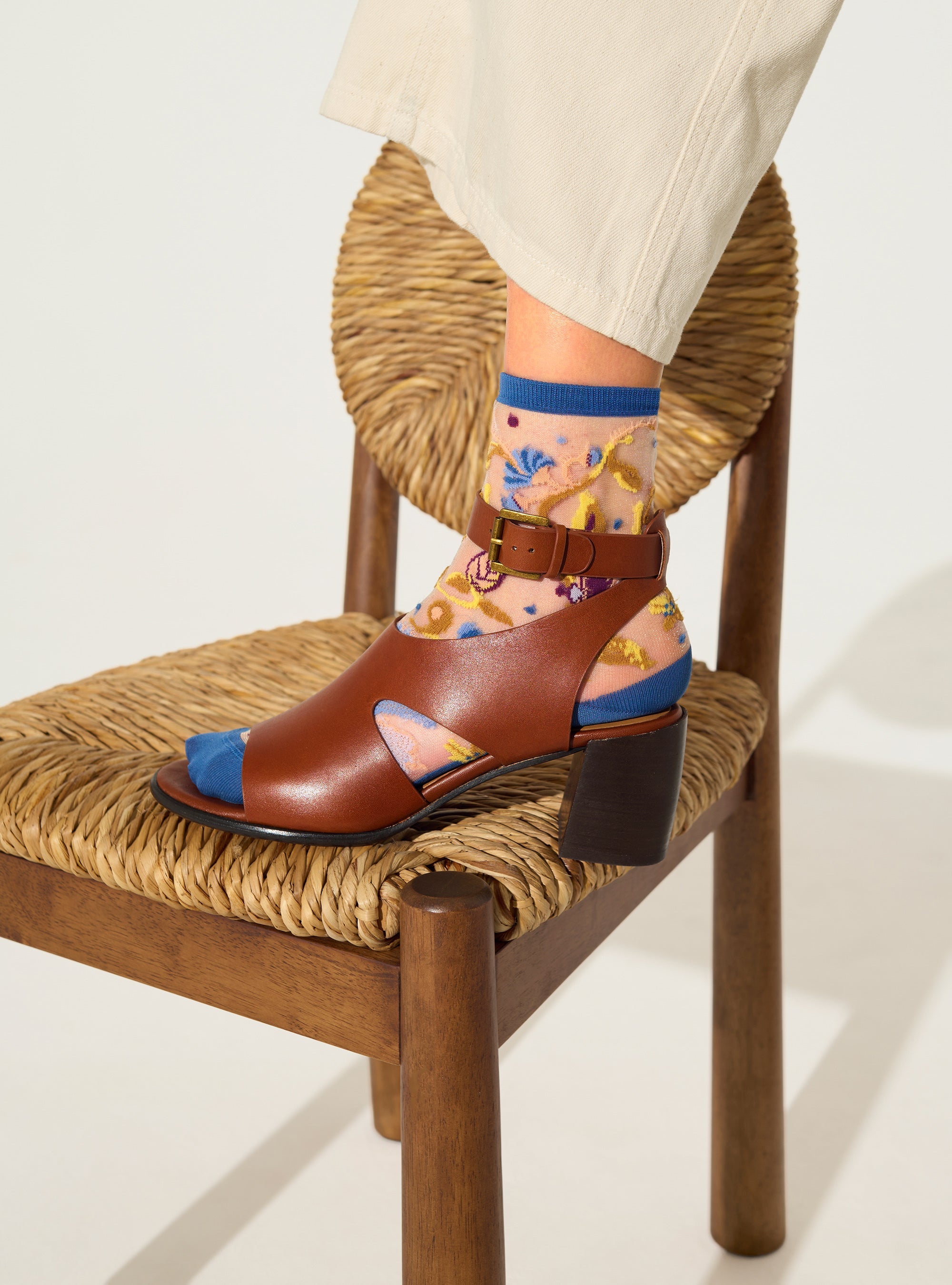 Chaussettes Floralia — Cotélac x Atelier St Eustache