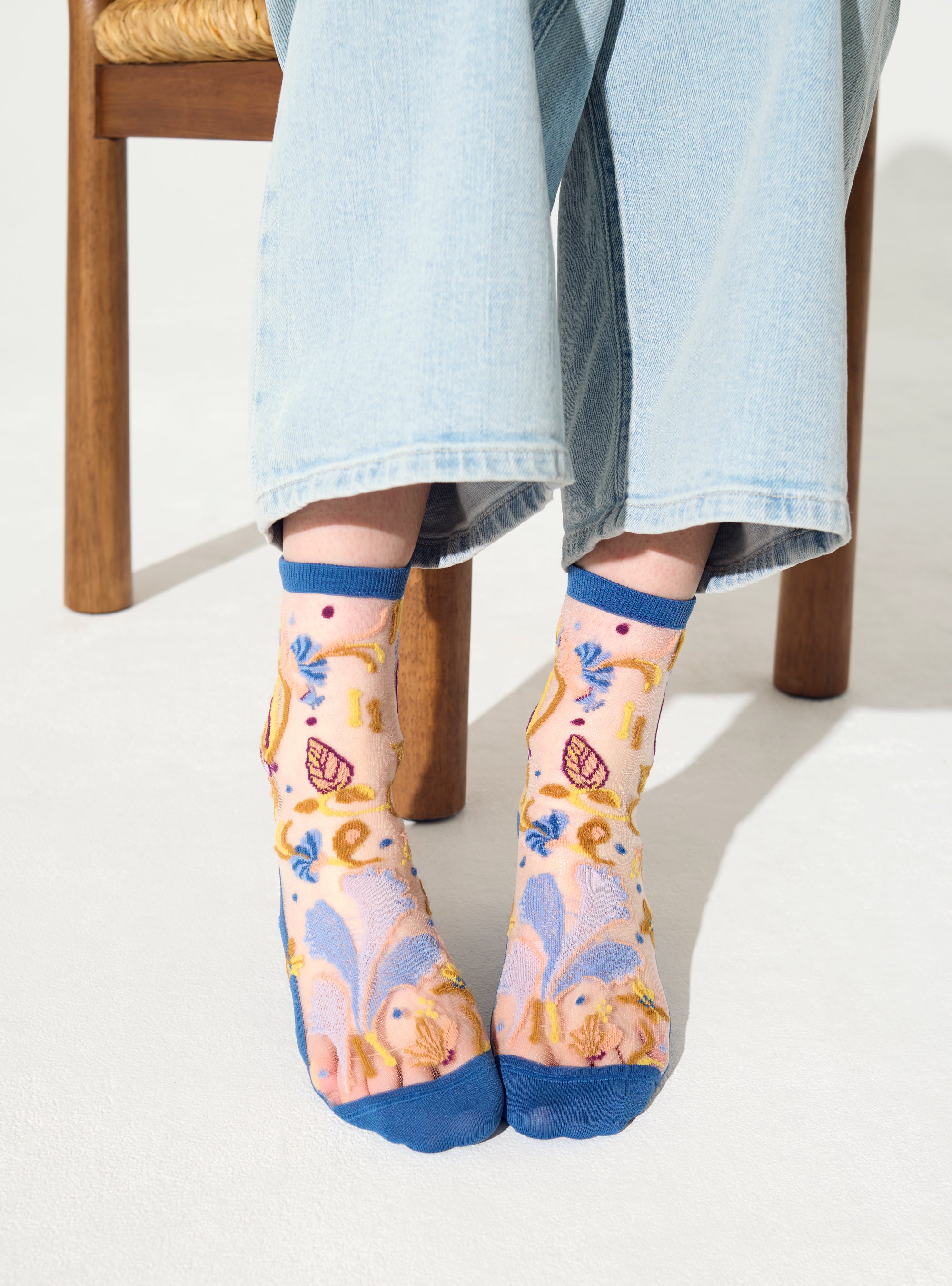 Chaussettes Floralia — Cotélac x Atelier St Eustache
