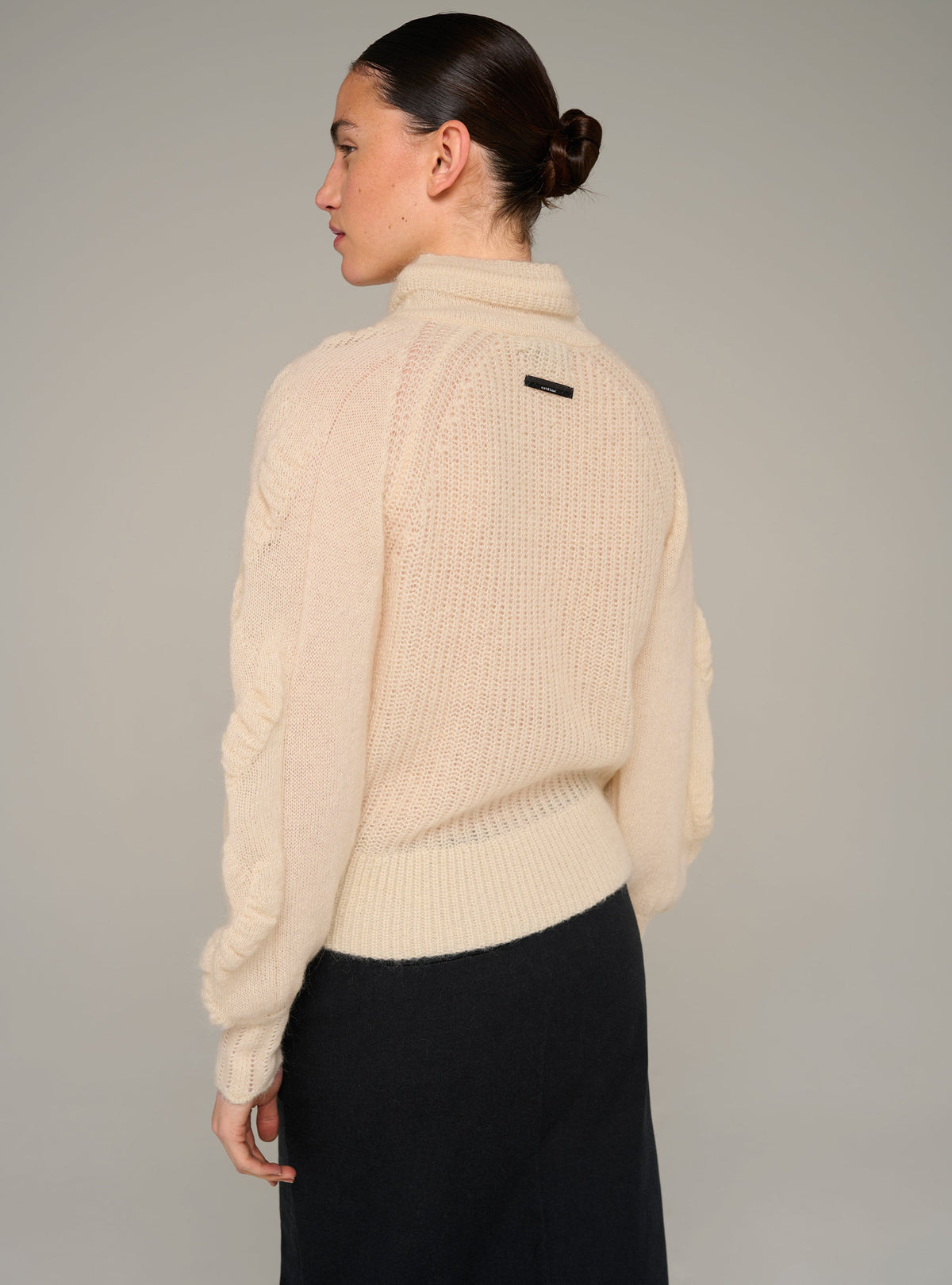 Cotélac cardigan zippé col montant manches longues