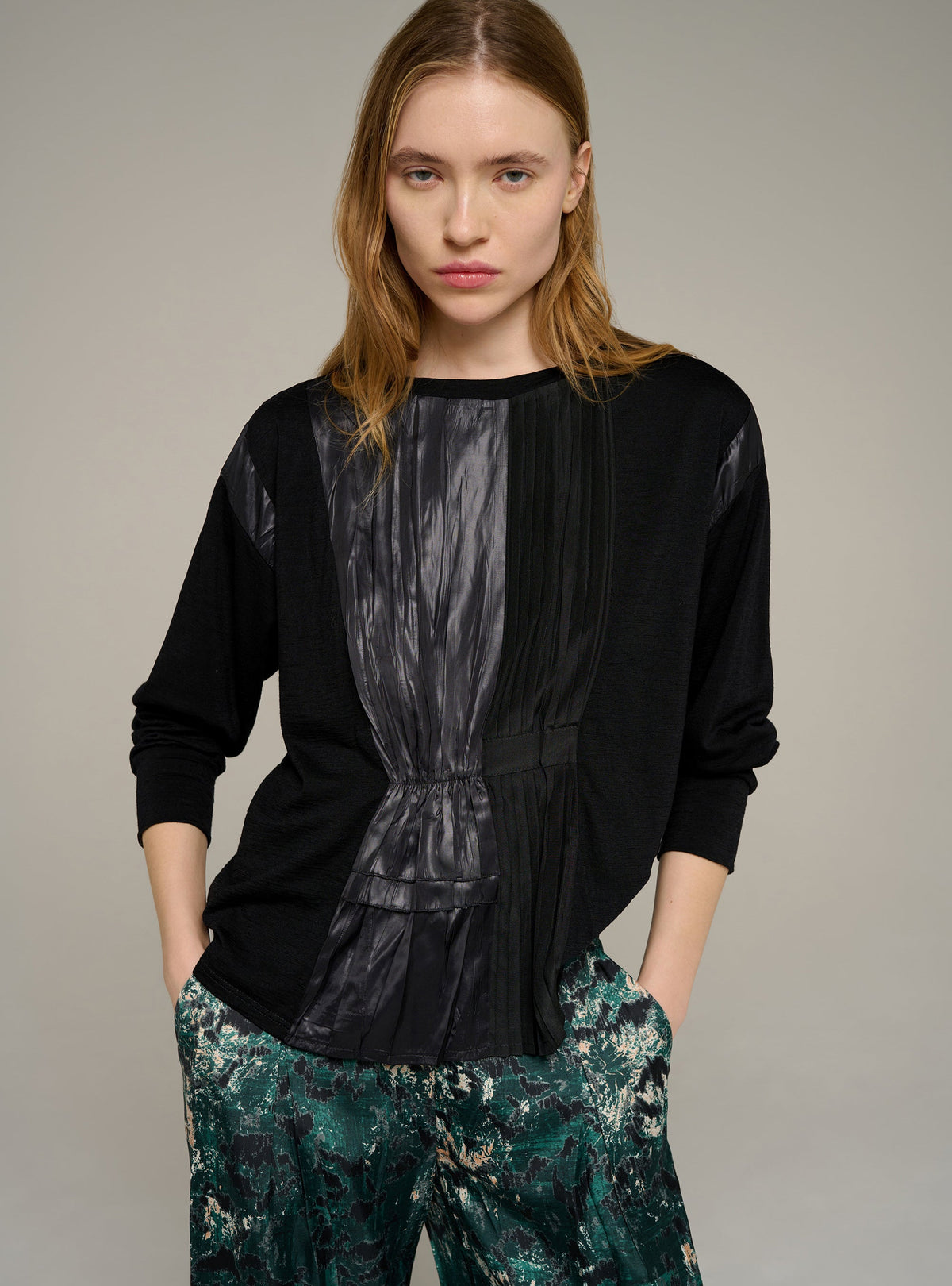 Cotélac tee-shirt manches longues plissé