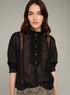 Cotélac chemise manches longues plissé