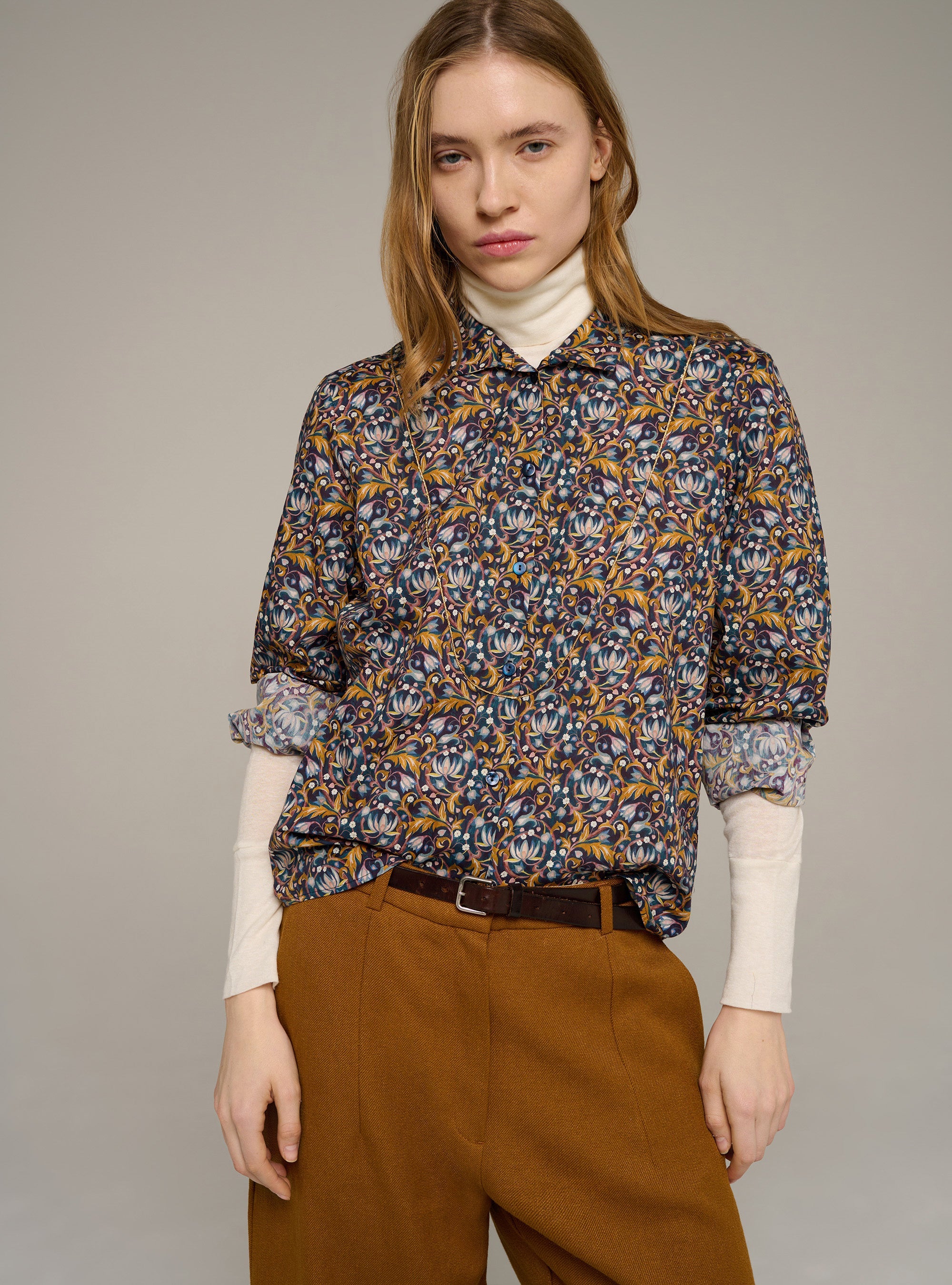 Cotélac chemise manches longues tissu liberty