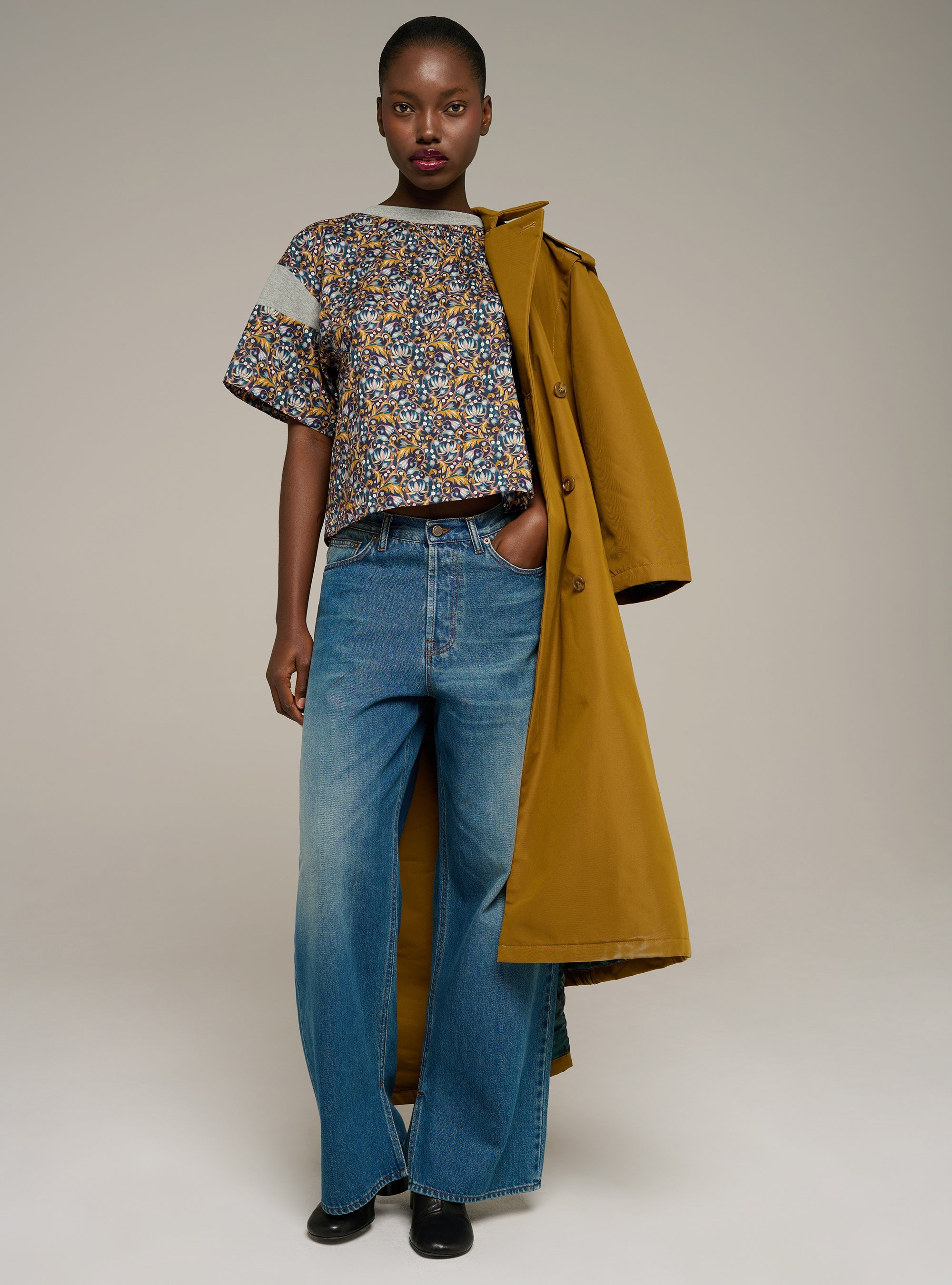 Cotélac blouse imprimée en tissu liberty