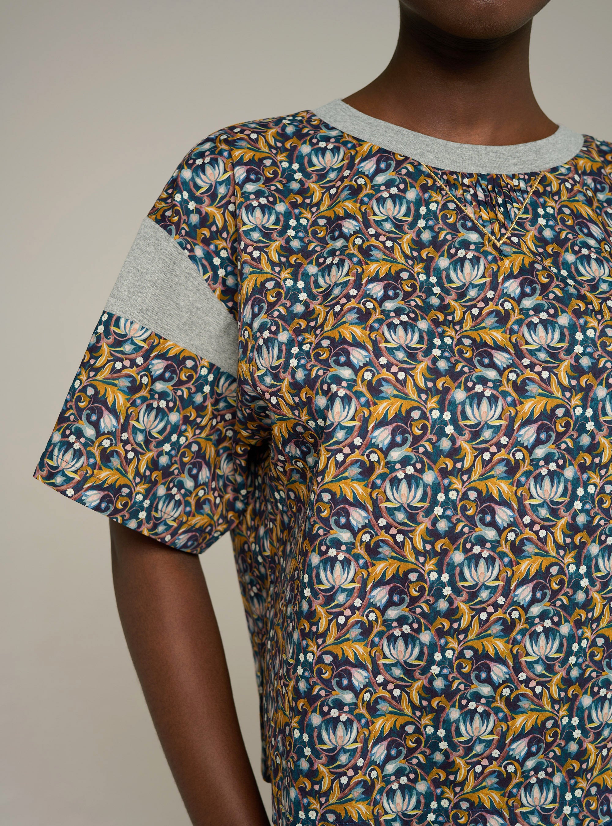 Cotélac blouse imprimée en tissu liberty