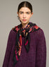 Foulard grand format en laine imprimé