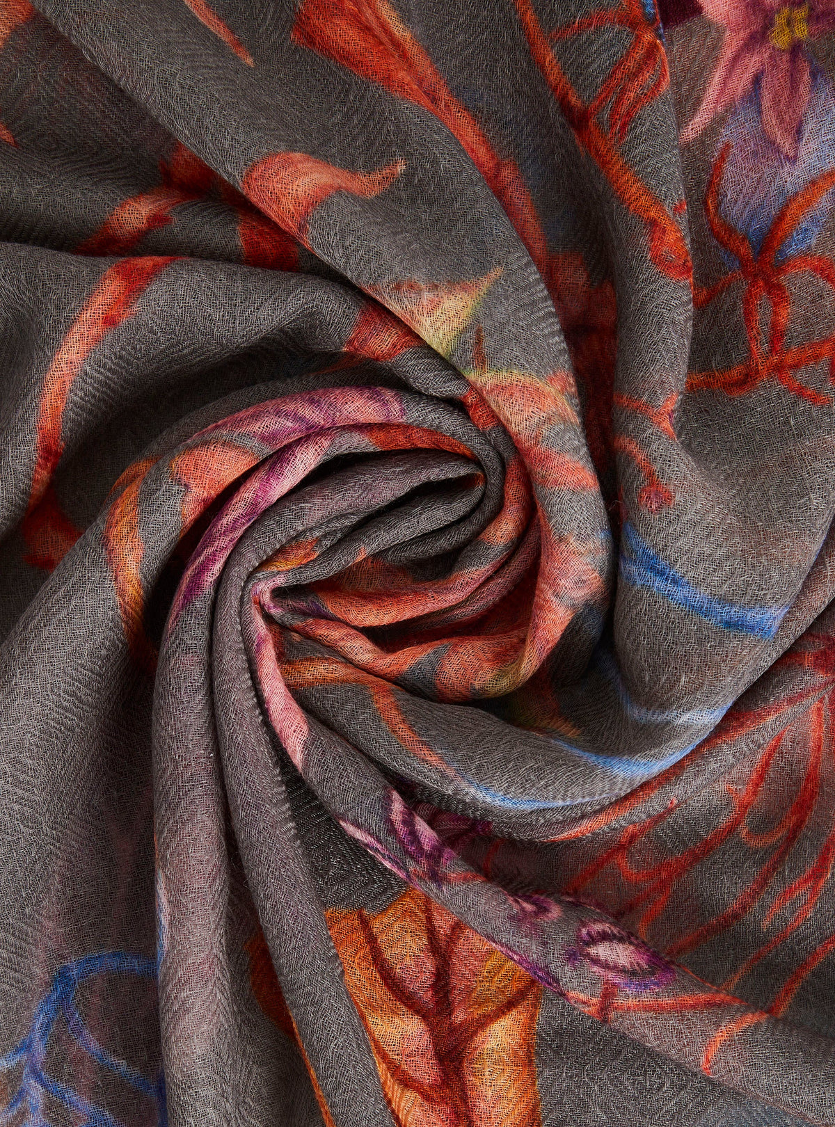Foulard grand format en laine imprimé Cotélac 