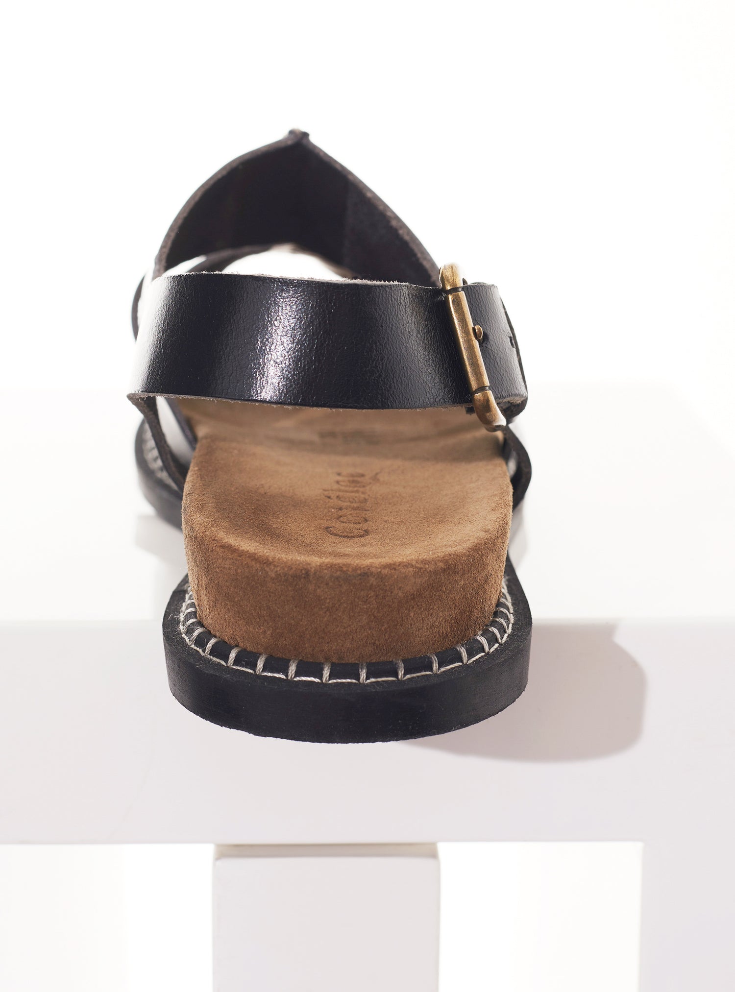 Sandales Plates En Cuir