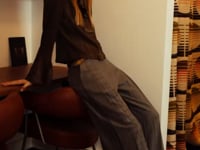 Chemise ajustée manches longues plissée