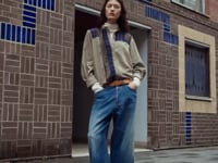 Jean large fente chevilles